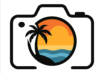 camera palm sunset ai logo
